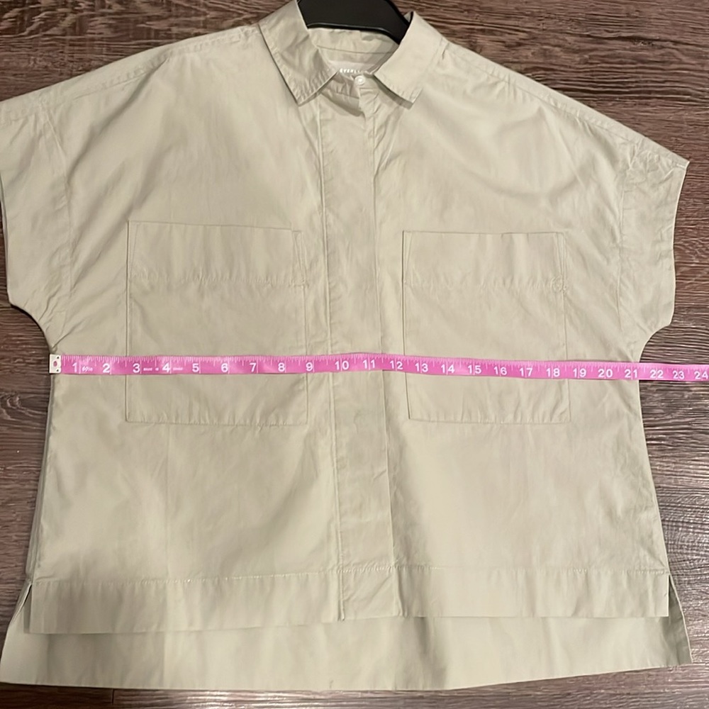 🌿Everlane The Short Sleeve Button Down Box Minimalist Shirt poplin XS - Picture 7 of 13